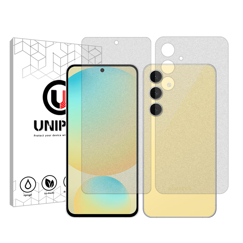 گلس گوشی مات سامسونگ Galaxy S24 FE یونی پرو مدل Star 4 به همراه محافظ پشت گوشی