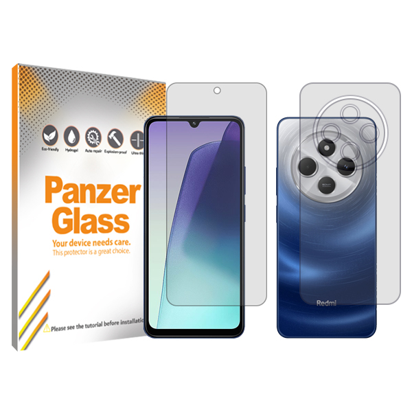 گلس گوشی شفاف شیائومی Redmi 14C پنزر گلس مدل Resistant به همراه محافظ پشت گوشی