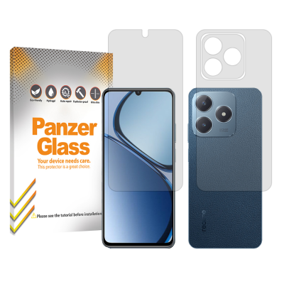 گلس گوشی شفاف ریلمی C63 پنزر گلس مدل Resistant به همراه محافظ پشت گوشی