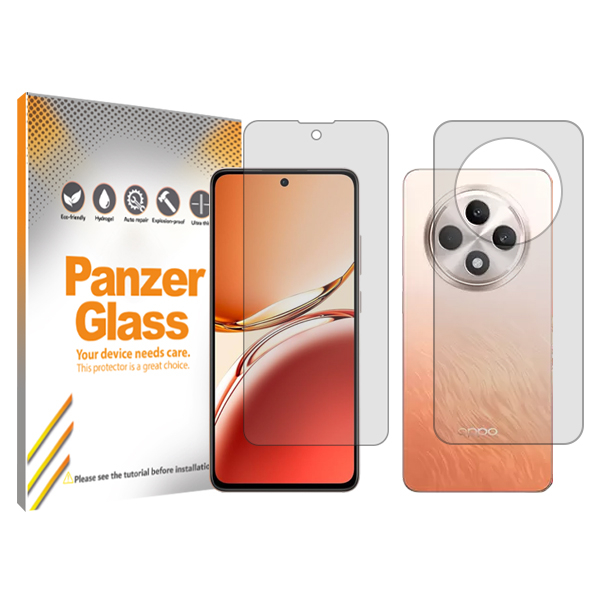 گلس گوشی شفاف اوپو Reno12 F پنزر گلس مدل Resistant به همراه محافظ پشت گوشی