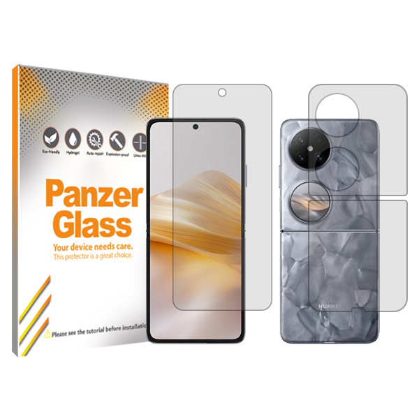 گلس گوشی شفاف هوآوی Pocket 2 پنزر گلس مدل Resistant به همراه محافظ پشت گوشی