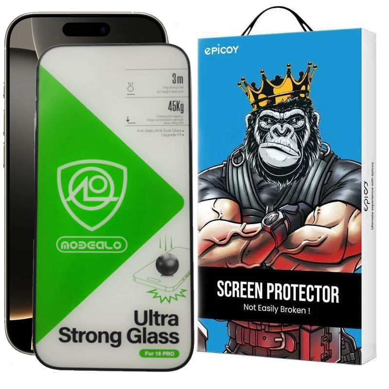 گلس گوشی اپل iPhone 16 Pro اپیکوی مدل Ultra Strong Glass