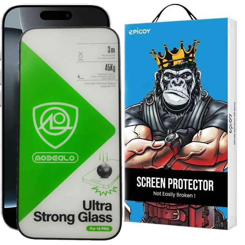 گلس گوشی اپل iPhone 16 Pro Max اپیکوی مدل Ultra Strong Glass