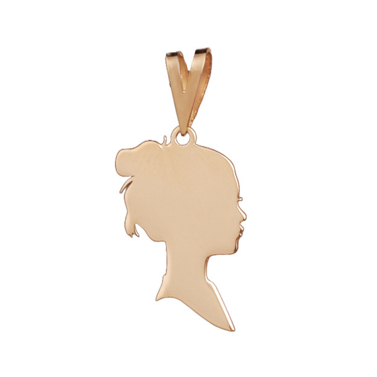 آویز طلا زنانه طرح رخ پرنسس زیبا قو طلایی کد P032618