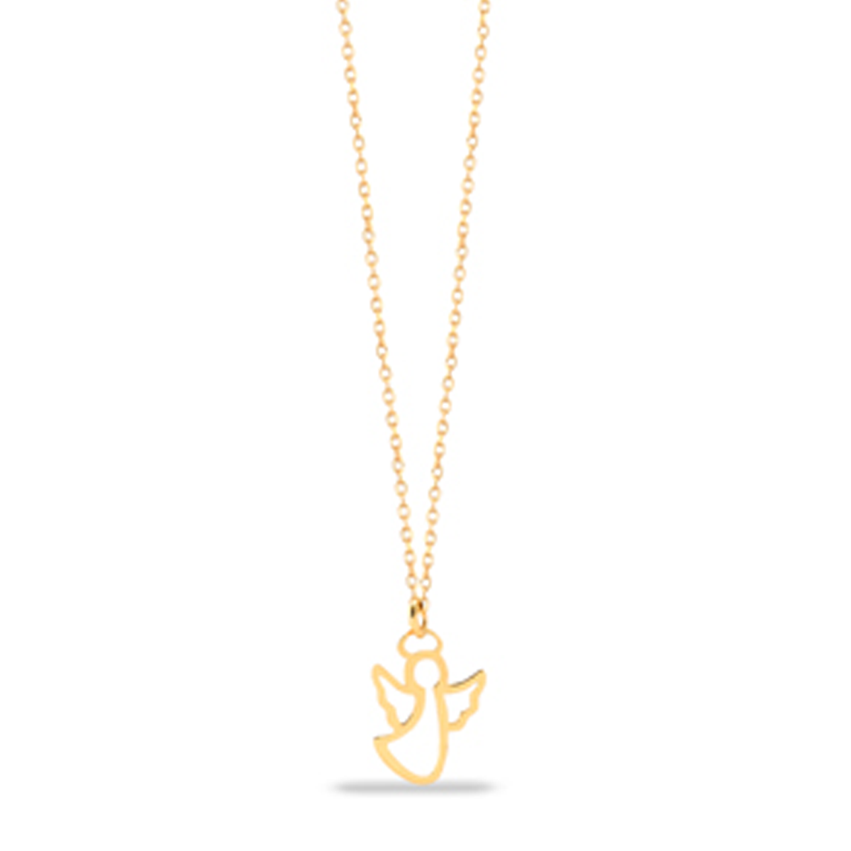 گردنبند طلا زنانه طرح انجل قو طلایی کد N033182