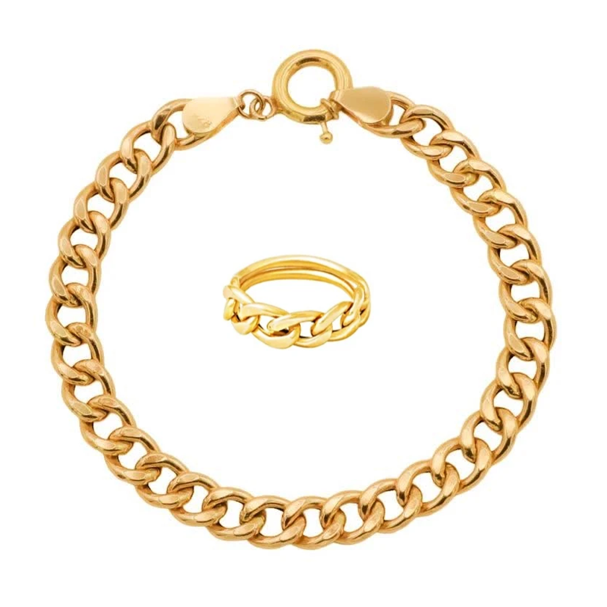 دستبند و انگشتر طلا زنانه طرح زنجیری شریف زاده دستبند و انگشتر طلا زنانه طرح زنجیری شریف زاده