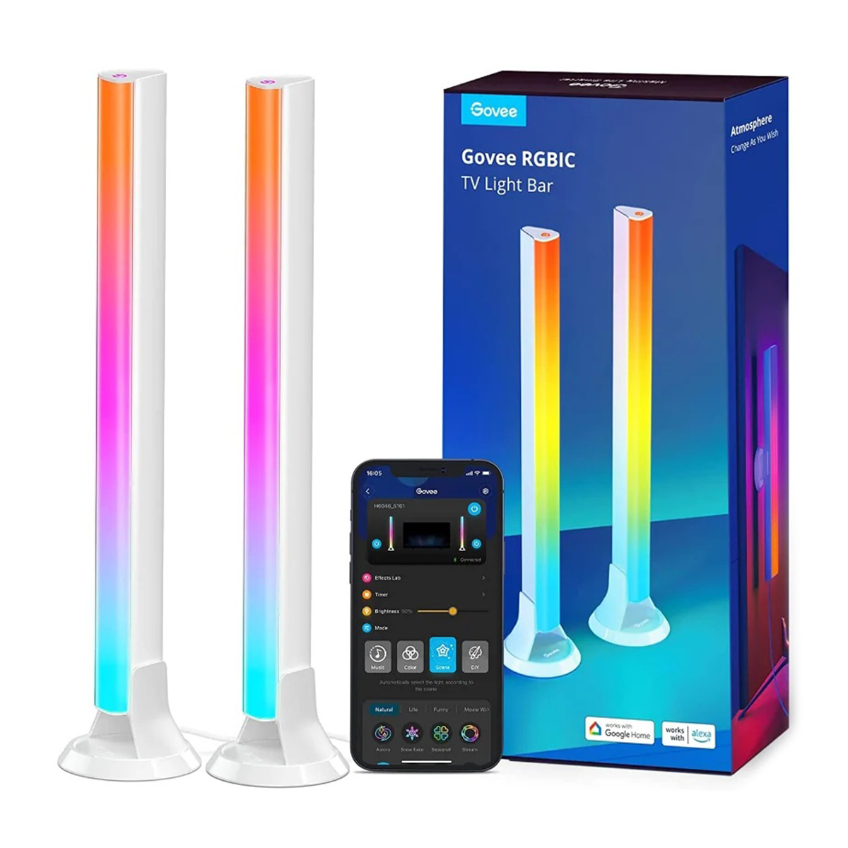 چراغ رومیزی هوشمند تلویزیون 45 - 70 اینچ گووی مدل RGBIC TV Light Bars H6046 چراغ رومیزی هوشمند تلویزیون 45 - 70 اینچ گووی مدل RGBIC TV Light Bars H6046-small-image