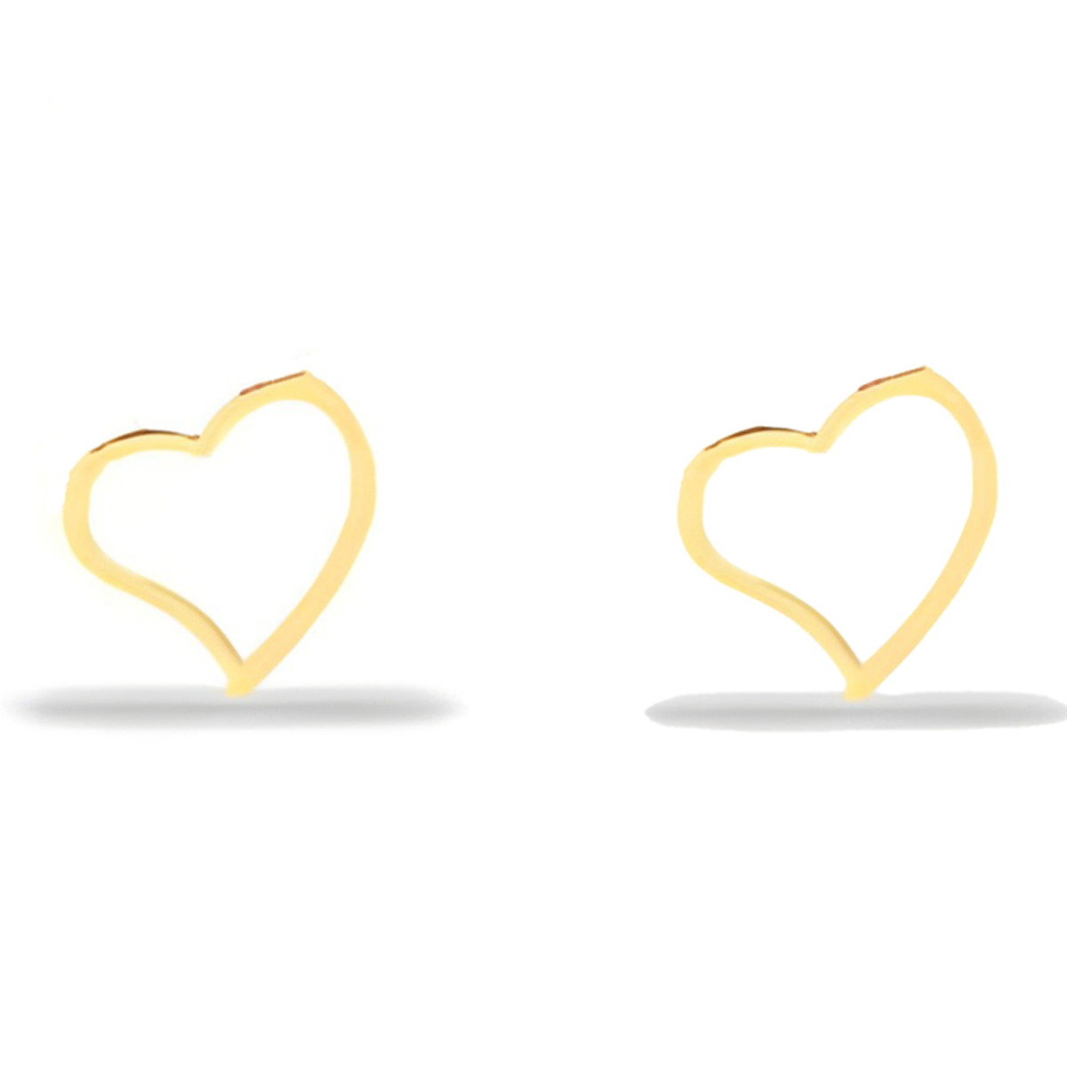 گوشواره طلا زنانه طرح قلب آناهیتا قو طلایی کد E035728