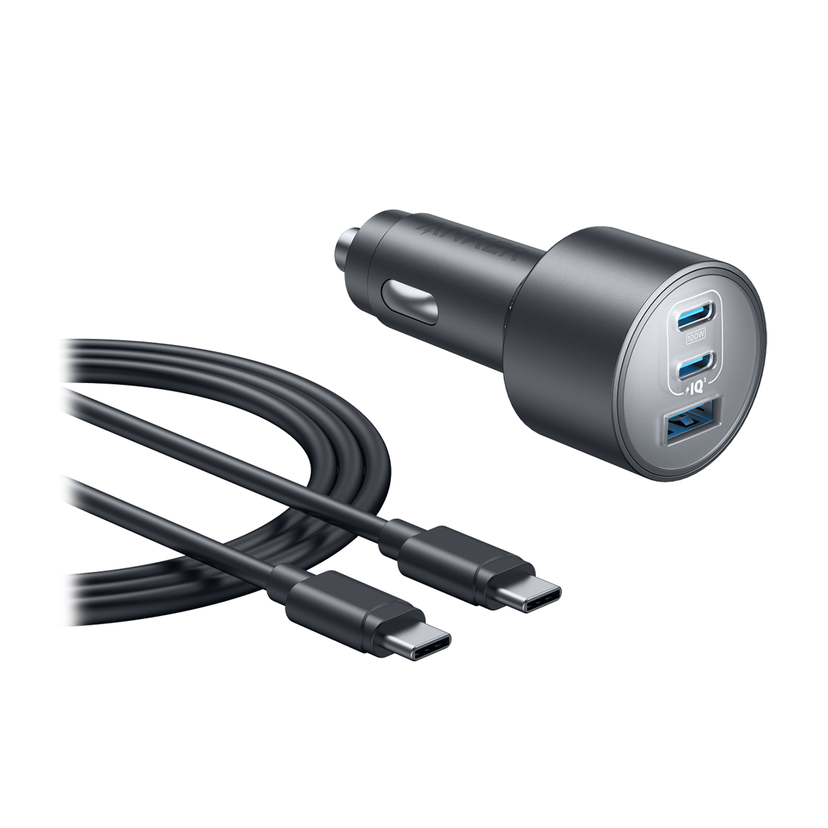 شارژر فندکی انکر مدل A2737 توان 167.5 وات همراه با کابل دو سر تایپ سی