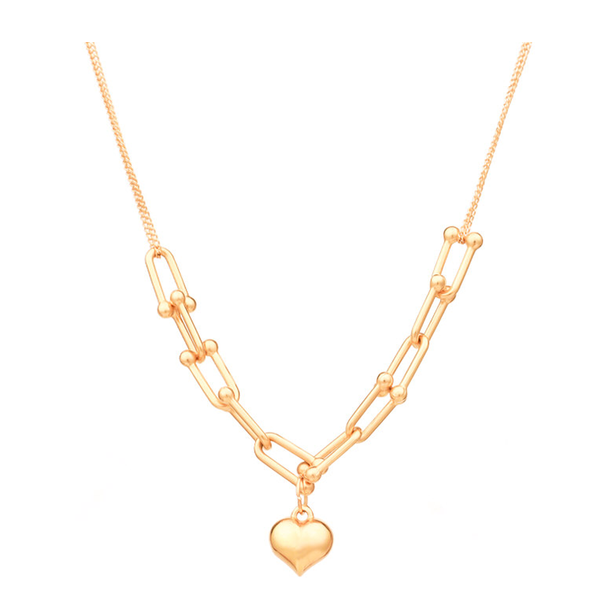 گردنبند طلا زنانه طرح تیفانی و قلب عاشق قو طلایی کد 035168