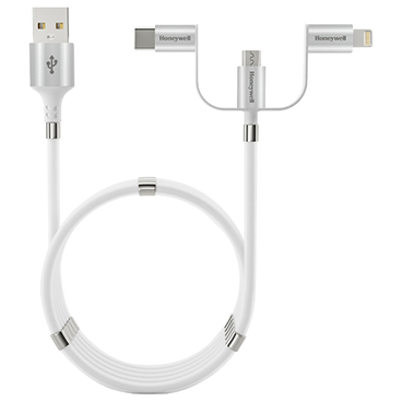 کابل تبدیل USB به USB-C/ لایتنینگ/ microUSB هانیول مدل HC000041/CBL/MGT  کابل تبدیل USB به USB-C/ لایتنینگ/ microUSB هانیول مدل HC000041/CBL/MGT