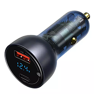 شارژر فندکی باسئوس مدل Baseus Particular Digital Display QC+PPS TZCCKX به همراه کابل دو سر تایپ سی