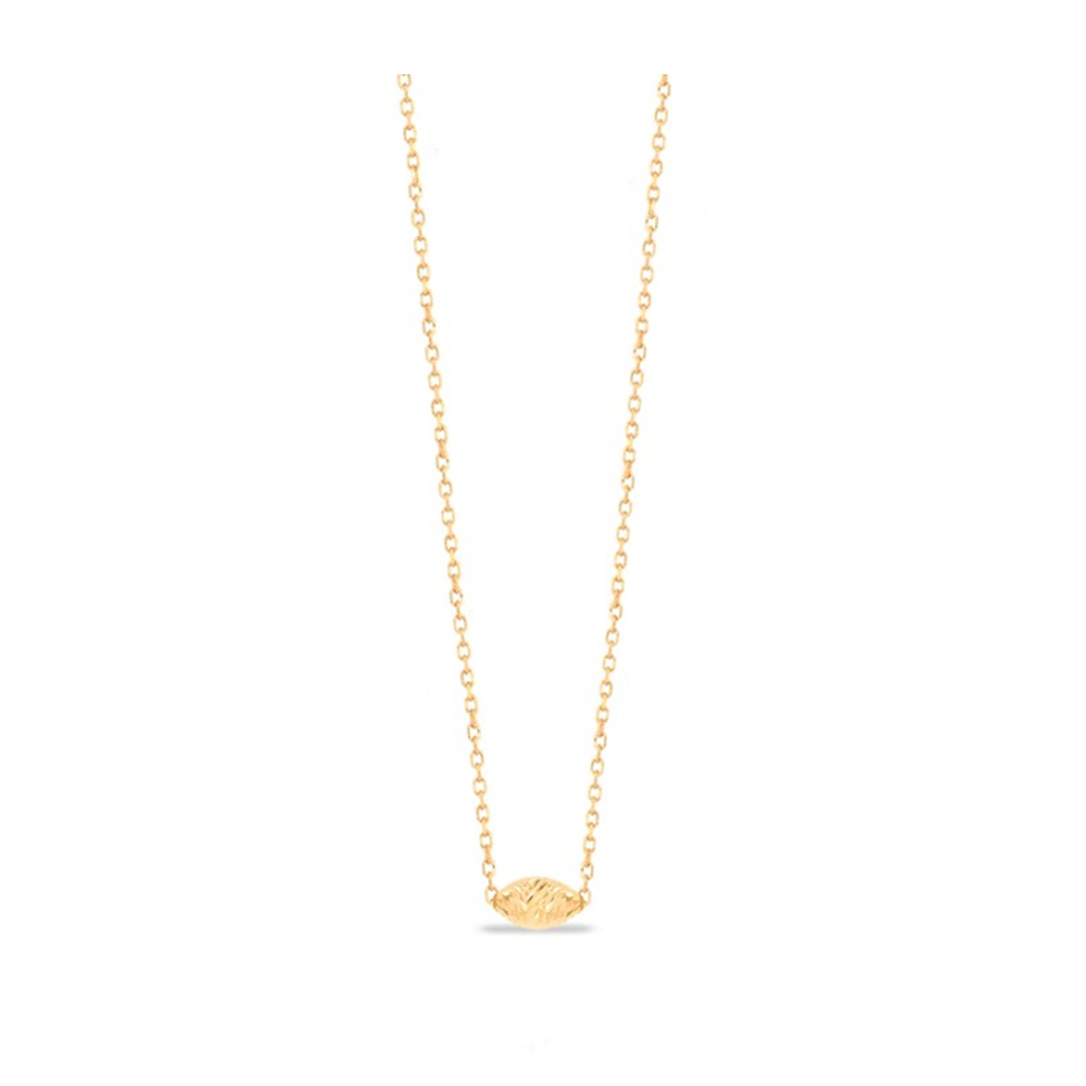 گردنبند طلا زنانه طرح البرنادو امگا قو طلایی کد N007127