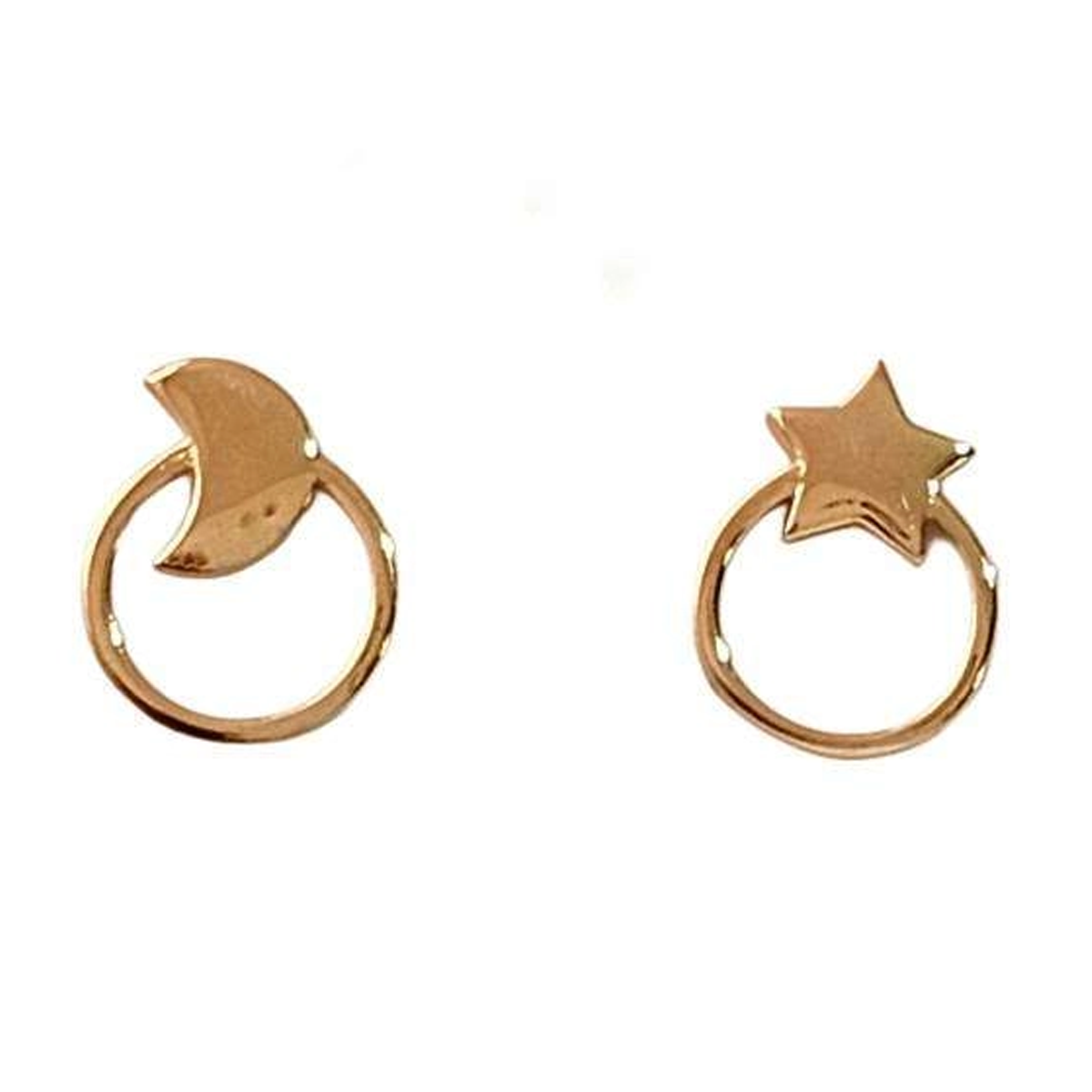 گوشواره طلا زنانه اپال گلد مدل ماه و ستاره کد sh0207 گوشواره طلا زنانه اپال گلد مدل ماه و ستاره کد sh0207