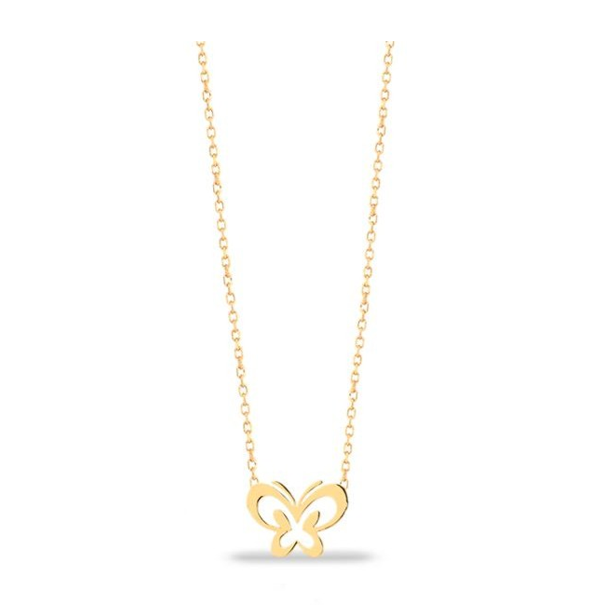 گردنبند طلا زنانه طرح پروانه ملکه قو طلایی کد N017246